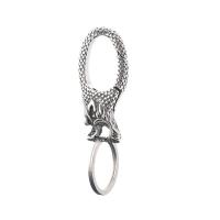 Titanium Steel Key Clasp, Dragon, Unisex, original color, 54.8mm 