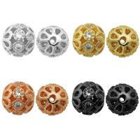 Cubic Zirconia Micro Pave Brass Beads, Round, plated, DIY & micro pave cubic zirconia 