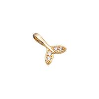 Cubic Zirconia Micro Pave Brass Pendant, gold color plated, DIY & micro pave cubic zirconia 