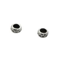 Sterling Silber Spacer Perlen, 925er Sterling Silber, Vintage & DIY, 5x2.5mm, Bohrung:ca. 2.9mm, verkauft von PC