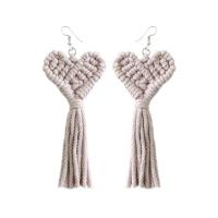 Boucle d'oreille de gland de mode, Fil de coton, bijoux de mode & pour femme, plus de couleurs à choisir Vendu par paire