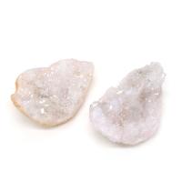 Ice Quartz Agate Pendants, irregular, Druzy Geode Style & Unisex, white, 20x25- 