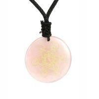 Gemstone Jewelry Pendant, Round, painted & Unisex 30mm 