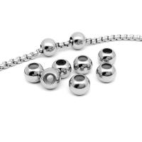 304 Stainless Steel Stopper Beads, machine polished, fashion jewelry & DIY & Unisex original color 