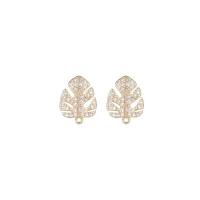 Brass Earring Drop Component, 14K gold-filled, DIY & micro pave cubic zirconia 