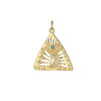 Cubic Zirconia Micro Pave Brass Pendant, 14K gold-filled & micro pave cubic zirconia & enamel 