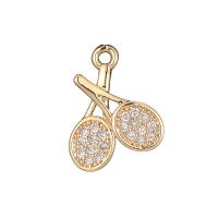 Cubic Zirconia Micro Pave Brass Pendant, 14K gold-filled, DIY & micro pave cubic zirconia 