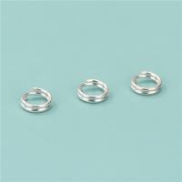 Argent sterling ouvert jumpring, Argent sterling 925, poli, DIY & creux, argent, 4.8mm, 0.6mm, Vendu par PC