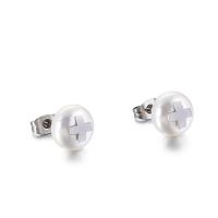 Boucles d'oreilles en acier titane, titane puce boucle d'oreille, pour femme, couleurs mélangées, 3-30mm, Vendu par paire