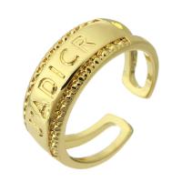 Messing Manschette Fingerring, goldfarben plattiert, Modeschmuck & für Frau, goldfarben, 8mm, Größe:8, verkauft von PC