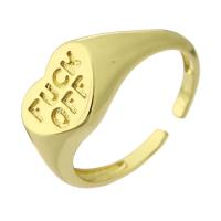 Messing Manschette Fingerring, goldfarben plattiert, Modeschmuck & für Frau, goldfarben, 9mm, Größe:7.5, verkauft von PC