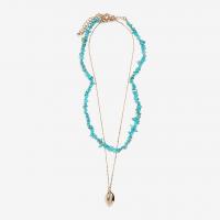 Collier turquoise en alliage de Zinc , avec turquoise synthétique & perle de plastique, avec 5cm chaînes de rallonge, Placage, trois couches & Double couche & pour femme, plus de couleurs à choisir Environ 40 cm, Environ 50 cm, Vendu par PC