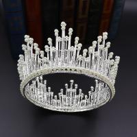 Bridal Tiaras, Alloy, with Plastic Pearl, Crown, plated, fashion jewelry & wedding gift & for woman & with rhinestone 