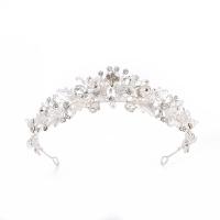 Bridal Tiaras, Alloy, Crown, plated, fashion jewelry & wedding gift & for woman & with rhinestone 