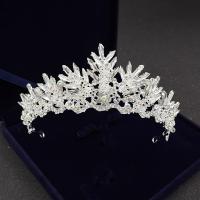 Bridal Tiaras, Alloy, with Crystal, Crown, plated, fashion jewelry & wedding gift & for woman & with rhinestone 