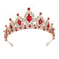 Bridal Tiaras, Alloy, Crown, plated, fashion jewelry & wedding gift & for woman & with rhinestone 