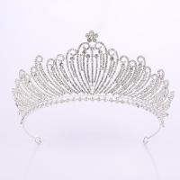 Bridal Tiaras, Alloy, Crown, plated, fashion jewelry & wedding gift & for woman & with rhinestone 