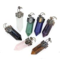 Gemstone Brass Pendants, with Gemstone, fashion jewelry & Unisex 