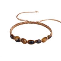 Pulsera de Piedras Preciosas, Cuerda de nylon encerado, con Piedras preciosas, Esférico, Ajustable & diferentes materiales para la opción, más colores para la opción, longitud:15-30 cm, Vendido por UD