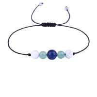 Pulsera de Piedras Preciosas, con Cuerda de nylon encerado, Esférico, Ajustable & Joyería & para mujer, color mixto, longitud:11.81 Inch, Vendido por UD