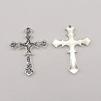 Zinc Alloy Cross Pendants, plated, silver color 