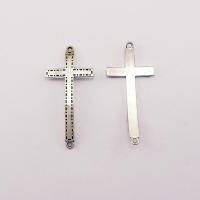 Zinc Alloy Cross Pendants, plated, silver color 