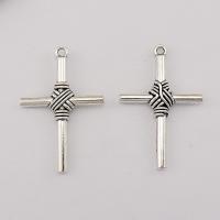 Zinc Alloy Cross Pendants, plated, silver color 