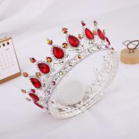 Bridal Tiaras, Alloy, Crown, plated, fashion jewelry & wedding gift & for woman & with rhinestone 