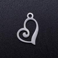 Stainless Steel Heart Pendants, 201 Stainless Steel, Vacuum Ion Plating, fashion jewelry & polished & DIY & Unisex 