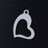 pendentifs de cœur en inox , 201 acier inoxydable, coeur, Placage ionique sous vide, bijoux de mode & poli & DIY & unisexe, plus de couleurs à choisir Vendu par sac