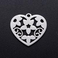 Stainless Steel Heart Pendants, 201 Stainless Steel, Vacuum Ion Plating, fashion jewelry & polished & DIY & Unisex 