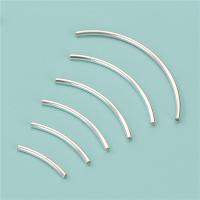 Argent sterling 925 perles tube incurvé, DIY & normes différentes pour le choix, argent, Vendu par PC