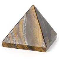 Tiger Eye Pyramid Decoration, Pyramidal, polished yellow 