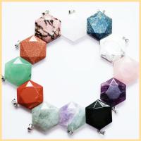 Gemstone Pendant, Hexagon, Unisex Approx 38 cm 