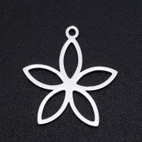 Stainless Steel Flower Pendant, 201 Stainless Steel, Vacuum Ion Plating, fashion jewelry & polished & DIY & Unisex 