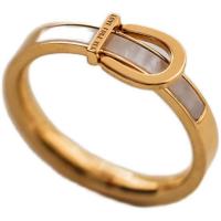 Titan Stahl Fingerring, Titanstahl, mit Muschel, 18K vergoldet, Modeschmuck & verschiedene Größen vorhanden & für Frau, goldfarben, 7mm, verkauft von PC