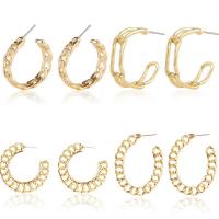 Brass Stud Earring, Zinc Alloy, with Plastic Pearl, plated, fashion jewelry & for woman 