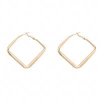 Zinc Alloy Hoop Earring, Geometrical Pattern, plated, for woman & hollow 