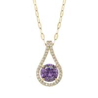 Collier de bijoux de titane, Acier titane, avec 1.97inch chaînes de rallonge, bijoux de mode & pavé de micro zircon & pour femme, plus de couleurs à choisir Environ 17.72 pouce, Vendu par PC