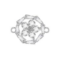 Cubic Zirconia Micro Pave Brass Connector, micro pave cubic zirconia 