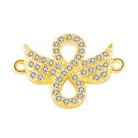 Cubic Zirconia Micro Pave Brass Connector, plated, micro pave cubic zirconia 