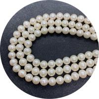 Round Cultured Freshwater Pearl Beads, polished, DIY white Approx 14.96 Inch 