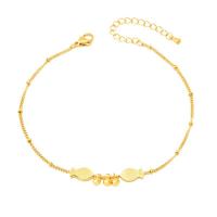 Partículas de acero pulsera tobillera, acero de titanio cierre de langosta, chapado, para mujer, dorado, 10mm, longitud:26 cm, Vendido por UD