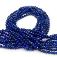 Natural Lapis Lazuli Beads, Round, DIY & faceted, blue Approx 14.96 Inch 