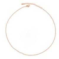 Collier de chaîne en acier de titane, Acier titane, avec 1.97 chaînes de rallonge, Placage ionique sous vide, pour femme, plus de couleurs à choisir, 1.5mm .75 pouce, Vendu par PC