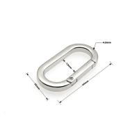 Zinc Alloy Clip Buckle, Oval, machine polished, multifunctional & DIY & Unisex, original color 