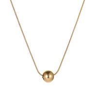 Collier de bijoux de titane, Acier titane, avec 1.97inch chaînes de rallonge, Plaqué or 18K, bijoux de mode & pour femme, doré, 6mm Environ 16.14 pouce, Vendu par PC