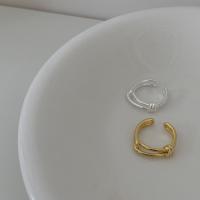 Plata de ley 925 Anillo de dedo Cuff, chapado, ajustable & para mujer, más colores para la opción, tamaño:6, Vendido por UD