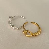 Plata de ley 925 Anillo de dedo Cuff, chapado, ajustable & para mujer, más colores para la opción, tamaño:6, Vendido por UD