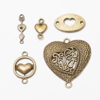 Zinc Alloy Charm Connector, antique bronze color plated, vintage & DIY & 1/1 loop Approx 